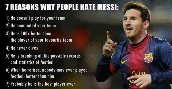 7 reasons why people hate Messi