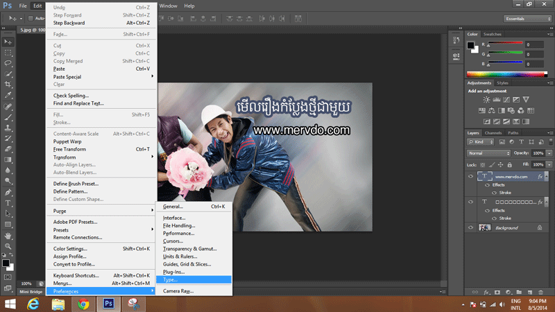 How to user khmer unicode in Adobe Photoshop CS6