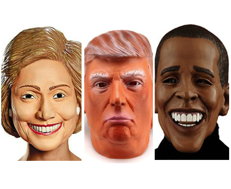 best president masks trump mask hillary mask obama mask