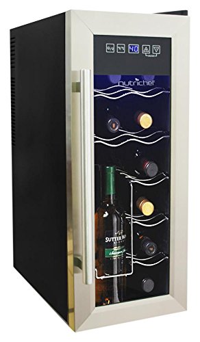 NutriChef 12 Bottle Thermoelectric Wine Cooler / Chiller | Counte…