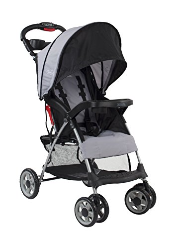 Kolcraft Cloud Plus Lightweight Stroller with 5-Point Safety System and Multi-Positon Reclining Seat, Slate