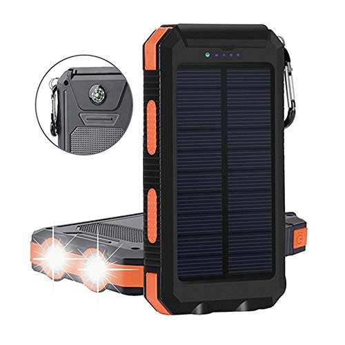 20000mAh Solar Power Bank Solar Charger Waterproof Portable Exter…