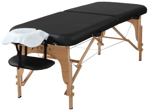 SierraComfort Preferred Portable Massage Table, Black