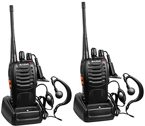 Arcshell Rechargeable Long Range Two-way Radios with Earpiece 2 P…