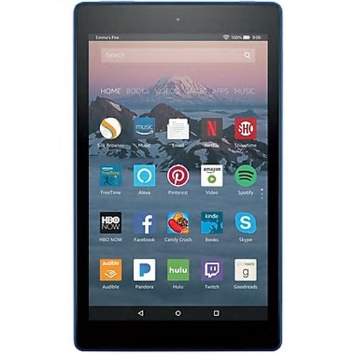 Fire HD 8 Tablet with Alexa, 8″ HD Display, 16 GB, Marine Blue – with …