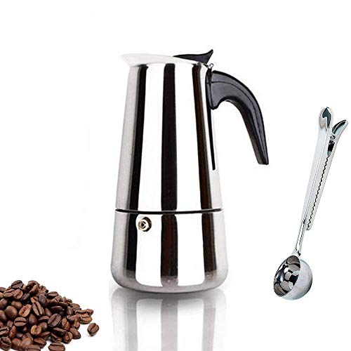 Espresso Maker Stovetop Moka Coffee Pot Stainless Steel Latte Per…