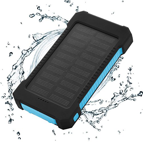 Solar Charger Power Bank 10,000mAh – FLOUREON Portable Phone Sola…