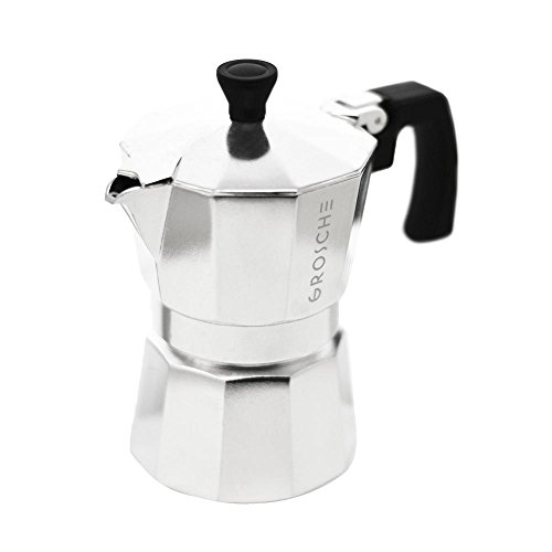 GROSCHE Milano Moka 3-Cup Stovetop Espresso Coffee Maker with Ita…