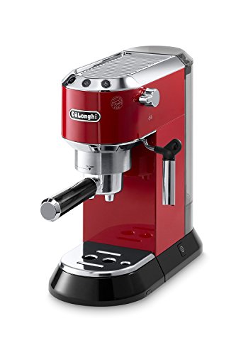 Delonghi EC680R DEDICA 15-Bar Pump Espresso Machine, Red