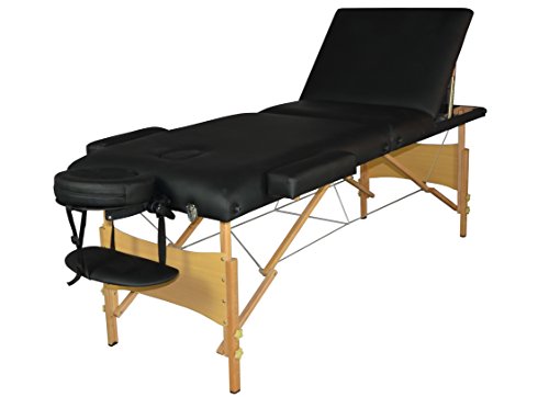 BestMassage 3 Section Portable Massage Table Facial SPA Bed Carry…
