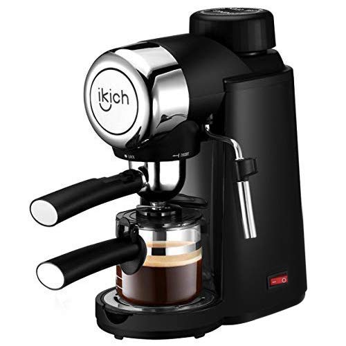 Espresso Machine, IKICH 3.5Bar 4Cup Espresso Coffee Maker with Sp…