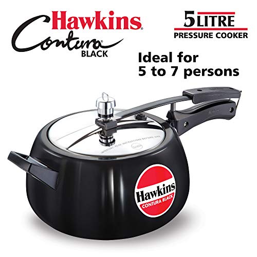 Hawkins CB50 Hard Anodised Pressure Cooker, 5-Liter