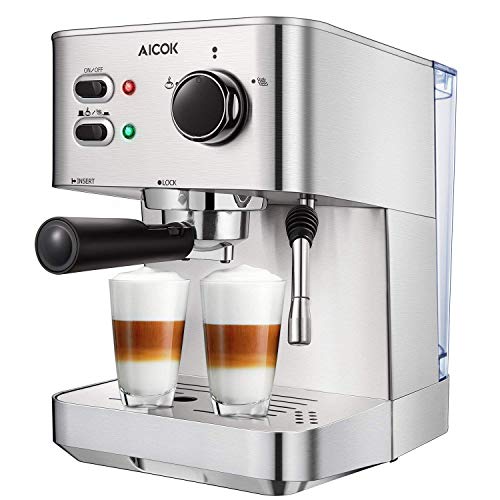Aicok Espresso Machine, 15 Bar Espresso and Cappuccino Machine wi…