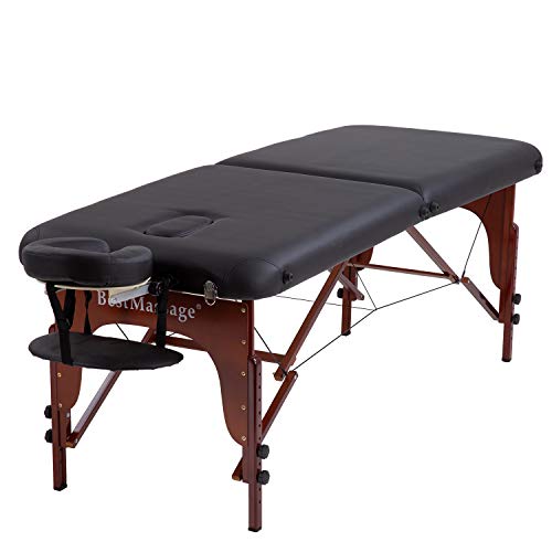 Portable Massage Table Massage Bed SPA Bed Height Adjustable 2 Fo…