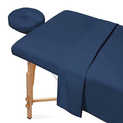 Saloniture 3-Piece Microfiber Massage Table Sheet Set – Premium F…