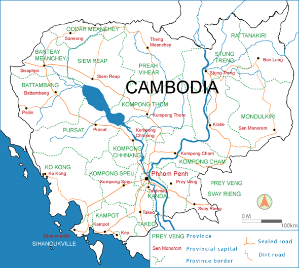Top 5 provinces in Cambodia