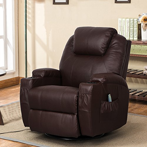 Esright Massage Recliner Chair Heated PU Leather Ergonomic Lounge…