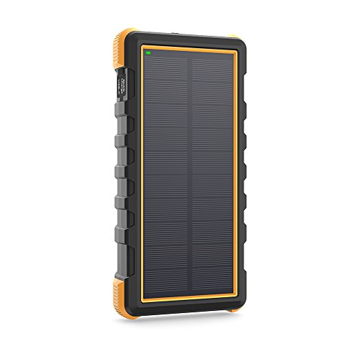 RAVPower 25000mAh Solar Portable Charger with Micro USB & USB C I…