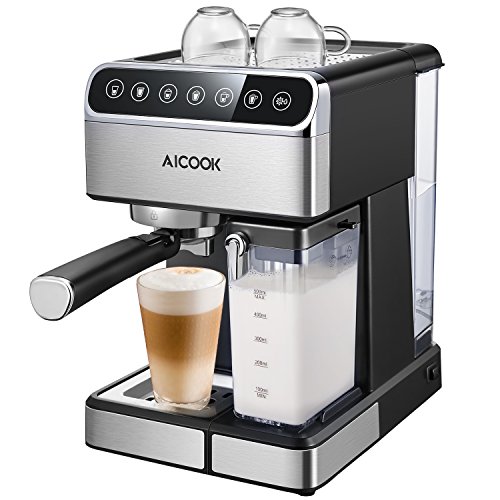 AICOOK Espresso Machine, Barista Espresso Coffee Maker with One T…
