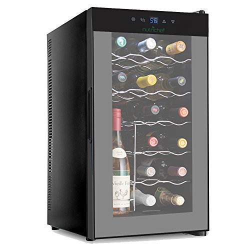 NutriChef 18 Bottle Thermoelectric Red And White Wine Cooler/Chil…