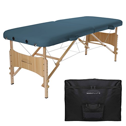 Saloniture Basic Portable Folding Massage Table – Blue