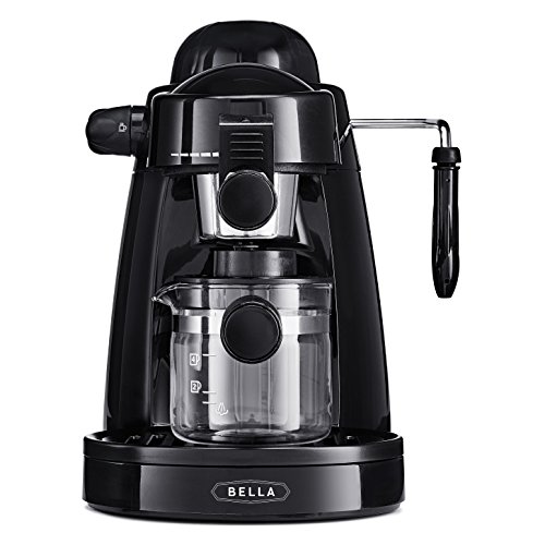 BELLA (13683) Personal Espresso Maker with Built-in Steam Wand, G…