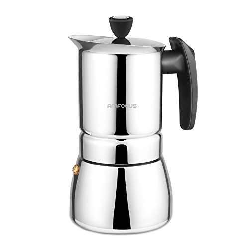 Stovetop Espresso Maker – Moka Pot 6 Cups Demitasse Espresso Shot…
