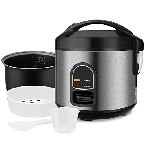 Mini Rice Cooker Steamer, Small 5-cup Uncooked Rice Cooker Food S…