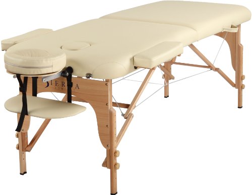 SierraComfort Relief Portable Massage Table, Cream