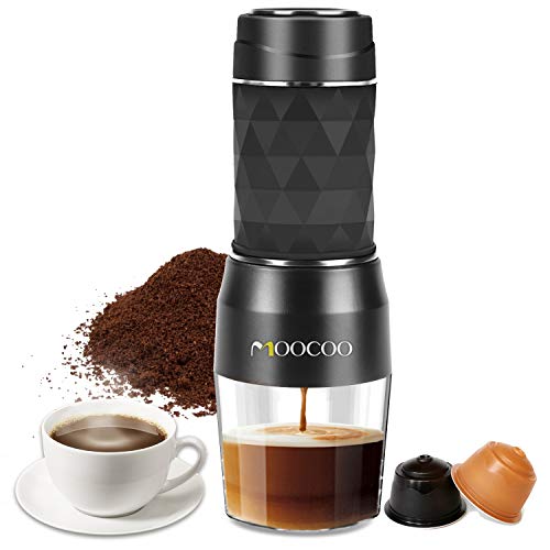 Moocoo Portable Espresso Machine, Manual Espresso Maker, 20 Bar P…
