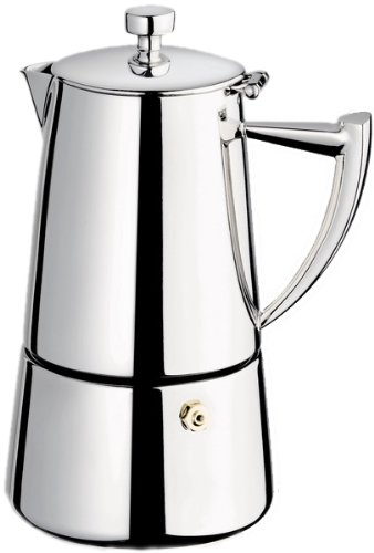 Cuisinox Roma 10-cup Stainless Steel Stovetop Moka Espresso Maker…