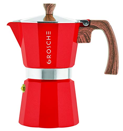 GROSCHE Milano Moka Stovetop Espresso Coffee Maker (6 cup/9.3 oz,…