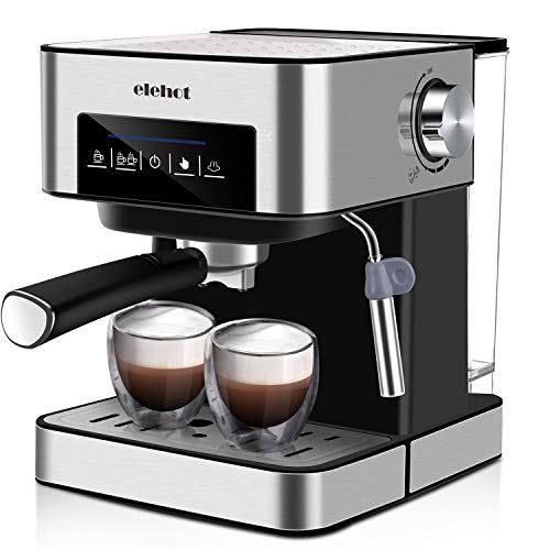 ELEHOT Coffee Makers Espresso Machine with 15 Bar Pump and Milk F…