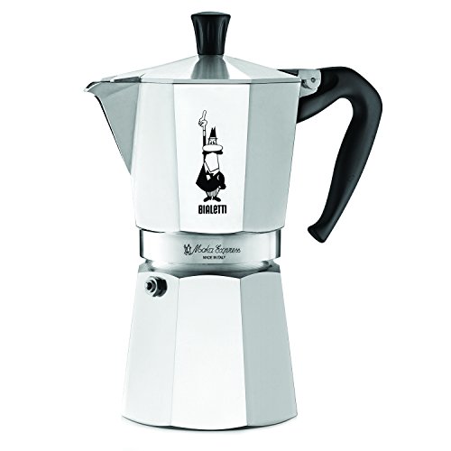 Bialetti 6801 moka stovertop coffee maker 9-Cup Silver