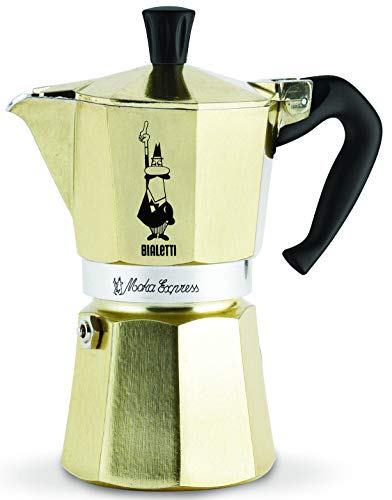 Bialetti Moka Express Italian Espresso Coffee Maker (6-Cup, Gold)