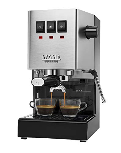 Gaggia RI9380/46 Classic Pro Espresso Machine, Solid, Brushed Sta…