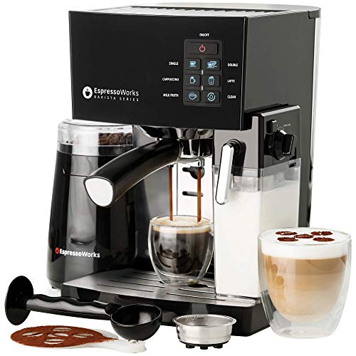 EspressoWorks 10 Pc All-In-One Barista Bundle Espresso Machine & …