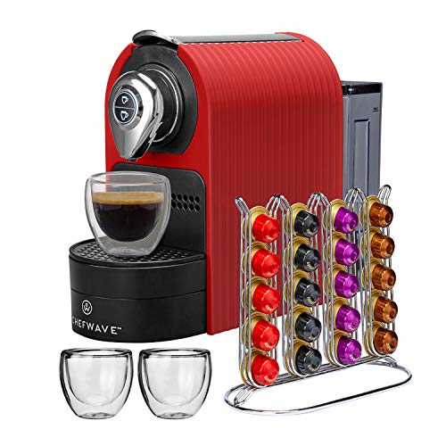 ChefWave Mini Espresso Machine – Nespresso Capsules Compatible – …