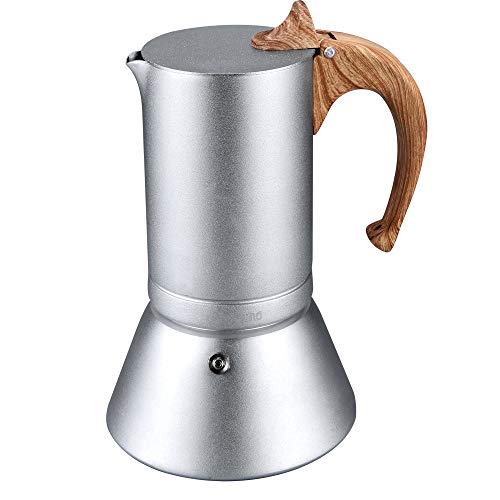 Lonyoung Stovetop Espresso Maker Moka Pots, 6 Cups/12oz Hard Anod…