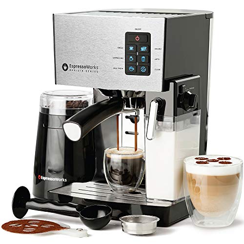 10 Pc All-In-One Barista Bundle Espresso Machine & Cappuccino Mak…