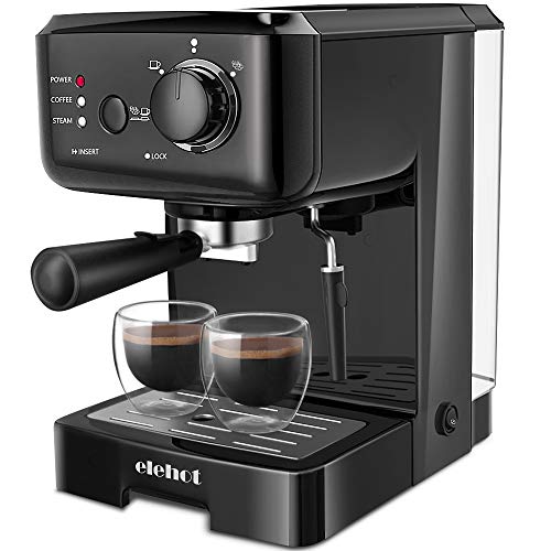 ELEHOT Espresso Machine Coffee Makers with 15 Bar Pump and Milk F…
